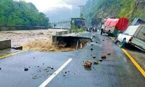 Shangla residents start repair of rain-hit road Shangla residents start repair of rain-hit road
