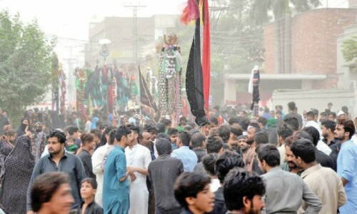 Ashura observed peacefully in KP amid threats of militant attacks