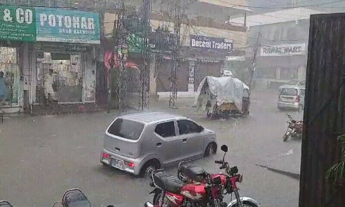 Three killed in rain-related incidents; low-lying areas inundated in Pindi Three killed in rain-related incidents; low-lying areas inundated in Pindi