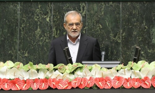 Iran’s President Pezeshkian sworn in at parliament Iran’s President Pezeshkian sworn in at parliament