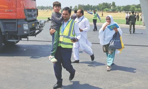 Landing gear of Saudi passenger jet catches fire at BKIA