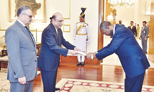 Envoys of 7 countries present diplomatic credentials to president