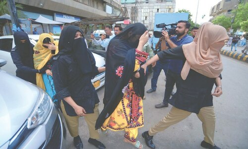 Police briefly detain 16 activists of Baloch Yakjehti Committee near Karachi Press Club Police briefly detain 16 activists of Baloch Yakjehti Committee near Karachi Press Club