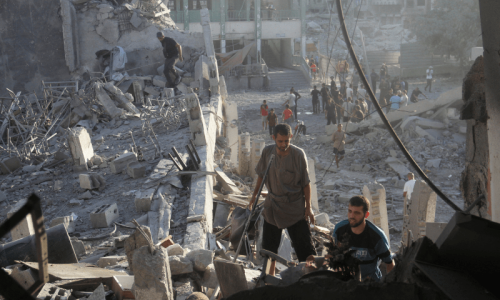 Israeli air strikes at schools, hospital in Gaza kill 44 more