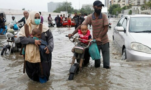 Heavy rains, flooding wreak havoc with city life; damage utilities and crops in most districts of Sindh