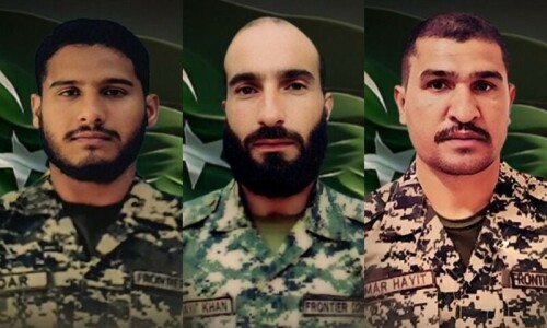 3 soldiers martyred, 5 terrorists killed as infiltration attempt foiled at Pak-Afghan border in Bajaur: ISPR 3 soldiers martyred, 5 terrorists killed as infiltration attempt foiled at Pak-Afghan border in Bajaur: ISPR
