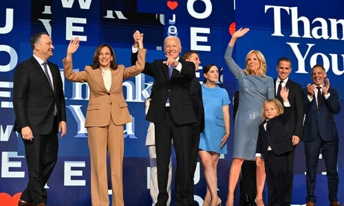 Biden says &lsquo;I gave my best&rsquo; as he passes torch to Harris