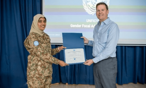 Pakistani peacekeeper Major Sania Safdar wins UN gender award