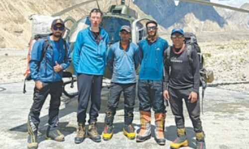 Two Russian climbers rescued from Gasherbrum IV airlifted Two Russian climbers rescued from Gasherbrum IV airlifted