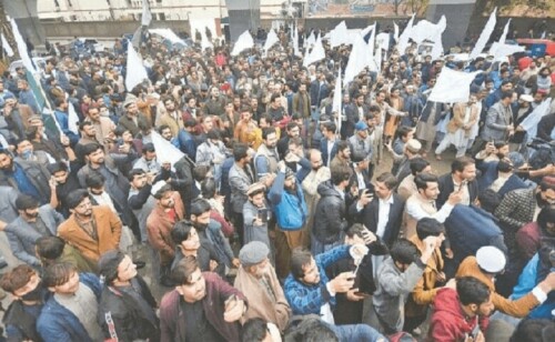 North Waziristan people hold peace rally in Mirali