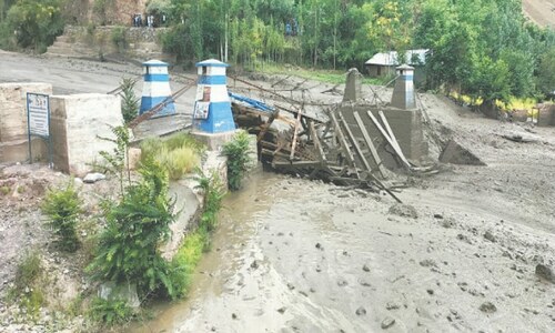 Glofs sweep away houses, bridges in Chitral Glofs sweep away houses, bridges in Chitral