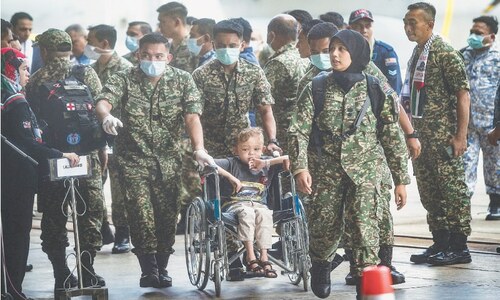 41 injured Palestinians flown to Malaysia