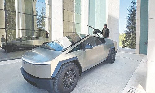 Chechen leader drives armed Tesla truck, praises Musk in video