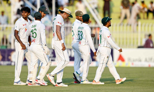 Das, Miraz rescue Bangladesh after early collapse against Pakistan