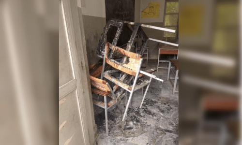 Miscreants torch school, detonate IED at police vehicle in KP&rsquo;s Buner