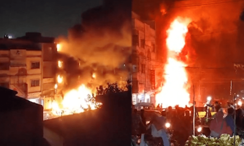 1 dead as fire at Karachi building brought under control: Rescue 1122 1 dead as fire at Karachi building brought under control: Rescue 1122