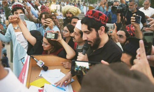 PTM chief Pashteen accuses ‘state’ of committing HR violations against Pakhtuns PTM chief Pashteen accuses ‘state’ of committing HR violations against Pakhtuns