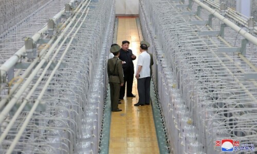 North Korea shows first images of banned uranium enrichment site