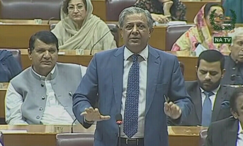 &lsquo;Consti&shy;tutional Package&rsquo; not tabled in federal cabinet yet, law minister tells NA