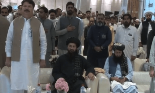 FO slams ‘reprehensible disrespect’ of national anthem by Afghan official in KP govt event FO slams ‘reprehensible disrespect’ of national anthem by Afghan official in KP govt event