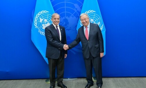 PM Shehbaz urges UN chief to implement Security Council resolutions on Indian-held Kashmir PM Shehbaz urges UN chief to implement Security Council resolutions on Indian-held Kashmir
