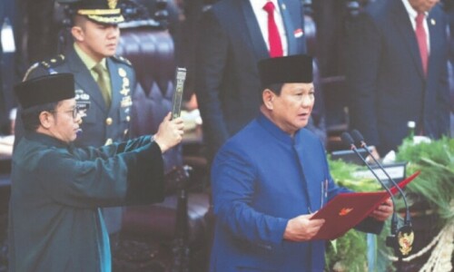 Prabowo takes office as Indonesia president, names cabinet