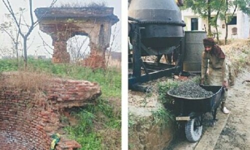 Hindu temple being reconstructed after 64 years in Narowal Hindu temple being reconstructed after 64 years in Narowal