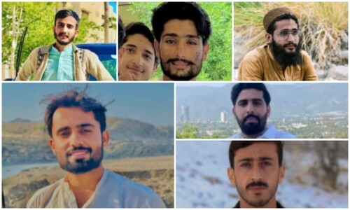 Six ‘missing’ Baloch students return home Six ‘missing’ Baloch students return home