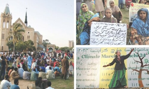 Climate march in Karachi calls for urgent action against worsening environment Climate march in Karachi calls for urgent action against worsening environment