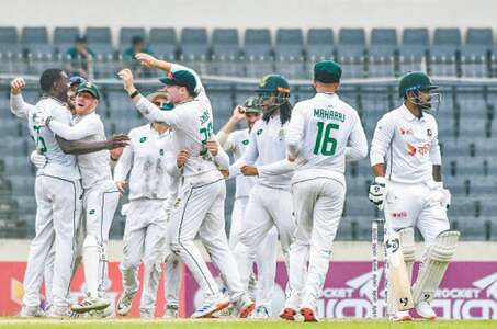 Rabada fastest to 300th Test wicket as BD dismissed for 106