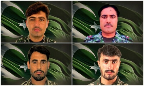 4 soldiers martyred, 5 terrorists killed during exchange of fire in South Waziristan: ISPR 4 soldiers martyred, 5 terrorists killed during exchange of fire in South Waziristan: ISPR