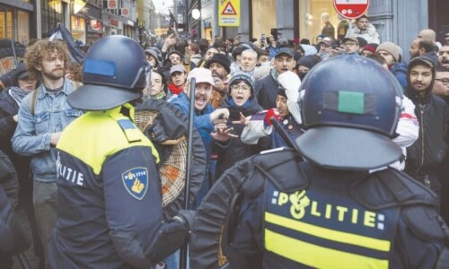 Dutch police arrest dozens of pro-Palestinian protesters Dutch police arrest dozens of pro-Palestinian protesters