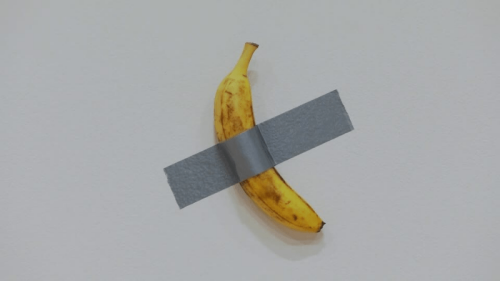 Duct-taped banana sold for $6.2m at Sotheby’s art auction Duct-taped banana sold for $6.2m at Sotheby’s art auction