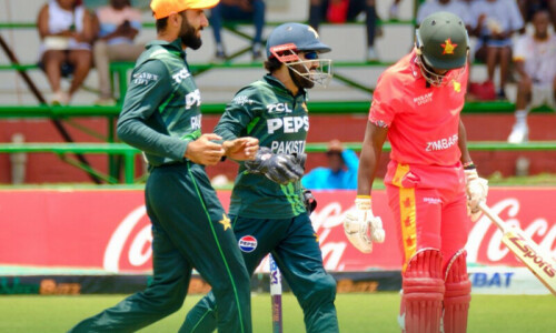 Saim’s century helps Pakistan thrash Zimbabwe in second ODI Saim’s century helps Pakistan thrash Zimbabwe in second ODI