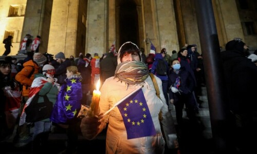 Violence in Georgia  after govt delays talks  on EU membership