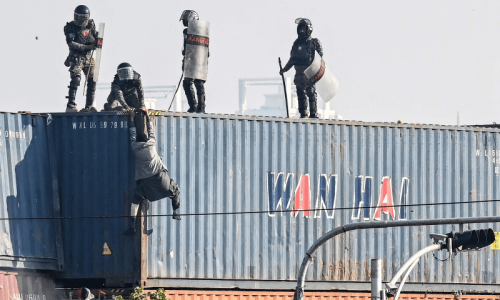 Info minister says man pushed off container during PTI protest injured but &lsquo;completely fine&rsquo;