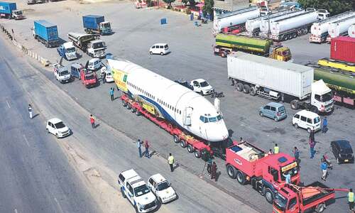 Retired plane being transported by road to Hyderabad Retired plane being transported by road to Hyderabad