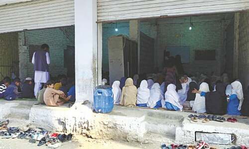 Mingora students attend classes in rented shops, garages