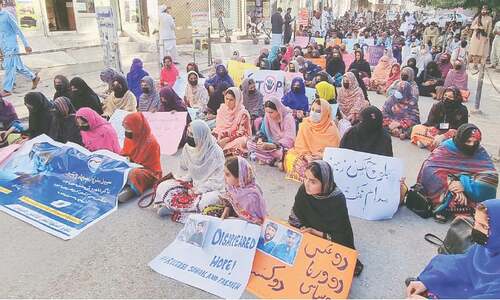 Demo in Quetta for recovery of missing Balochistan University students