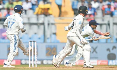 Gill misses ton but spinners leave India on top against NZ Gill misses ton but spinners leave India on top against NZ