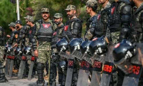 Police commandoes on Islamabad&rsquo;s Red Zone security undergo psychological test