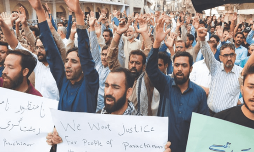 Traffic hurdles persist in Karachi as sit-ins against Parachinar killings continue Traffic hurdles persist in Karachi as sit-ins against Parachinar killings continue