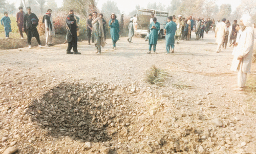 Police van damaged in Bannu bomb explosion