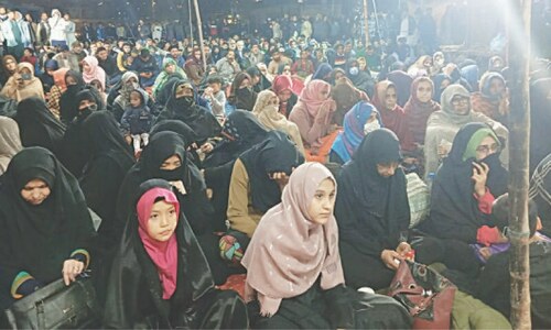 MWM sit-in over Parachinar killings continues at Karachi&rsquo;s Numaish