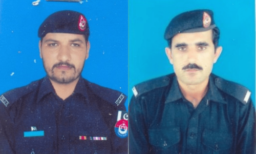 Two policemen martyred in Lakki Marwat: official Two policemen martyred in Lakki Marwat: official