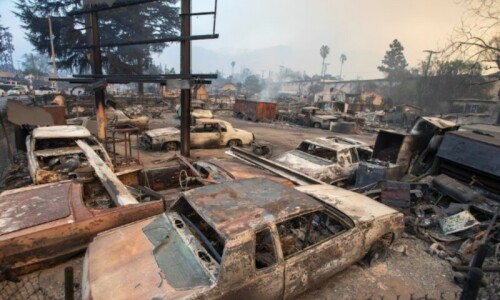 &lsquo;Like an atomic bomb&rsquo;: Los Angeles wildfires devour thousands of homes