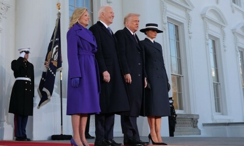 Donald Trump arrives at US Capitol for inauguration