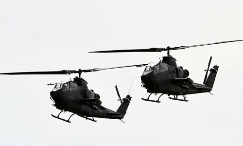 Gunship helicopters being used in Kurram operation Gunship helicopters being used in Kurram operation