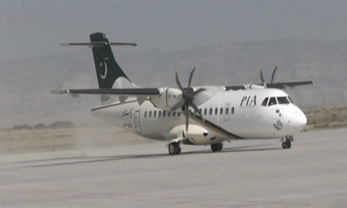 First flight departs for Muscat from Gwadar airport First flight departs for Muscat from Gwadar airport