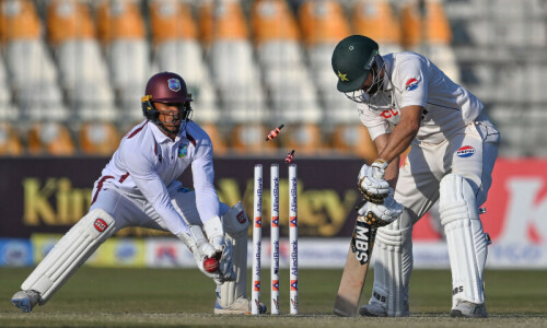 West Indies earn slender lead over Pakistan in 2nd Multan Test after Noman hat trick